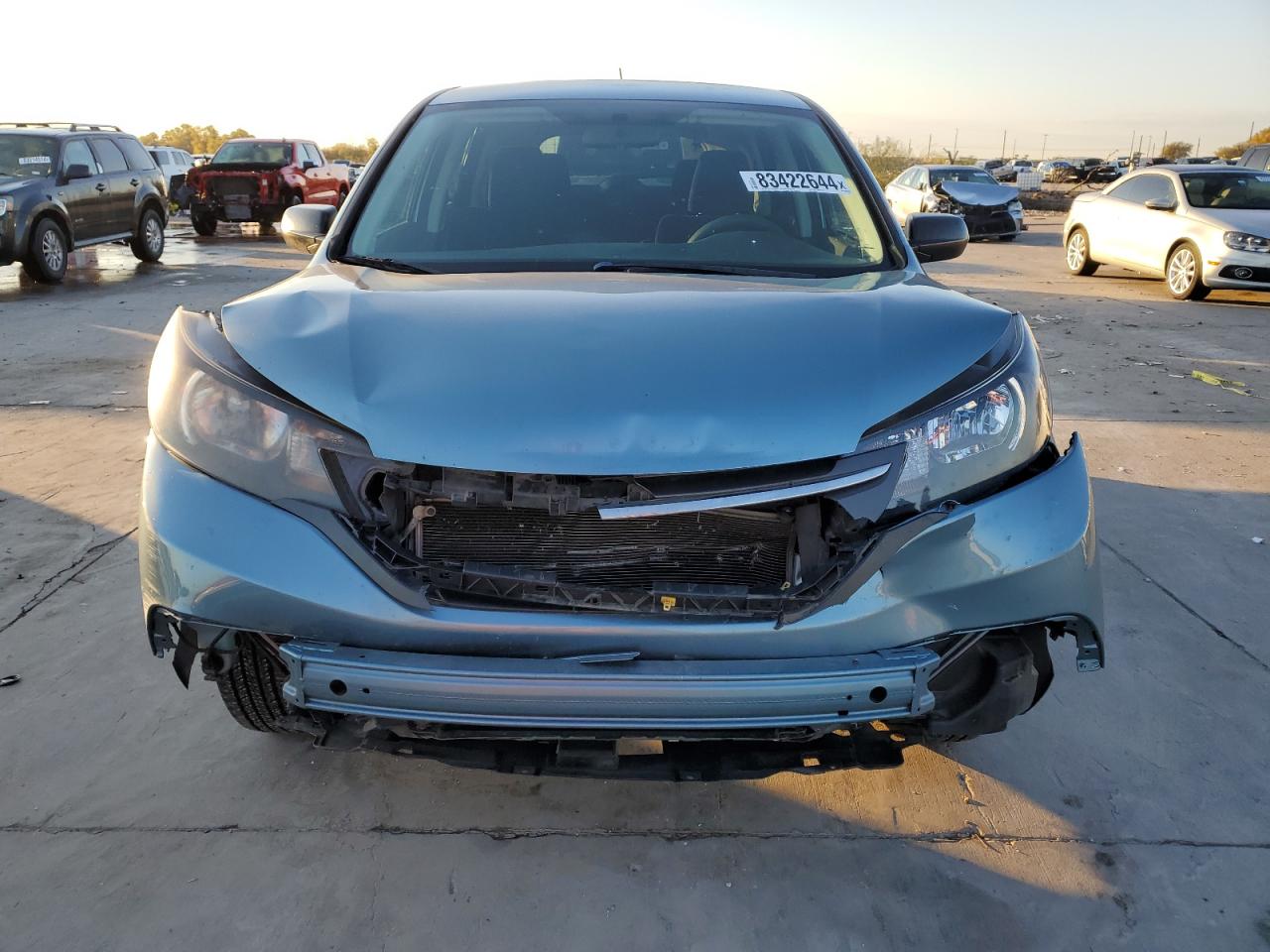 2014 Honda CR-V VIN 2HKRM3H39EH553641 Copart auction photo, front end / side damage thumbnail 5