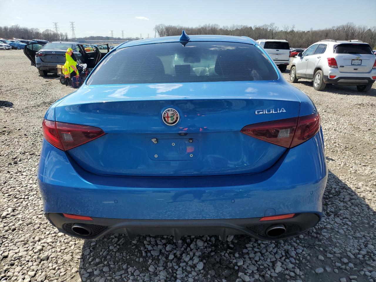 2018 Alfa Romeo Giulia VIN ZARFAECN3J7572612 Copart auction photo, front end / rear end damage thumbnail 6