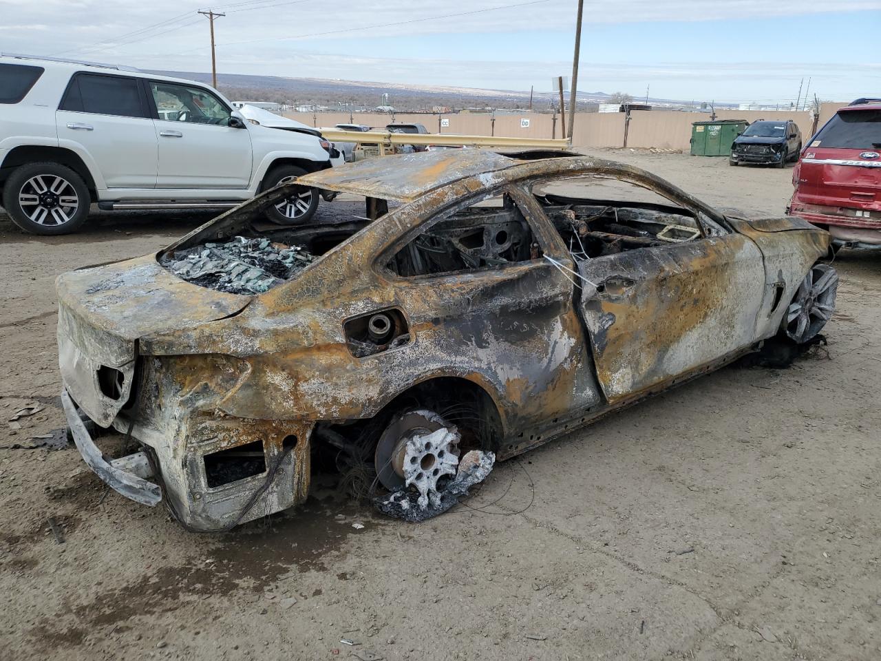 2016 BMW 4er VIN WBA3N9C59GK249824 Copart auction photo, burn damage thumbnail 3