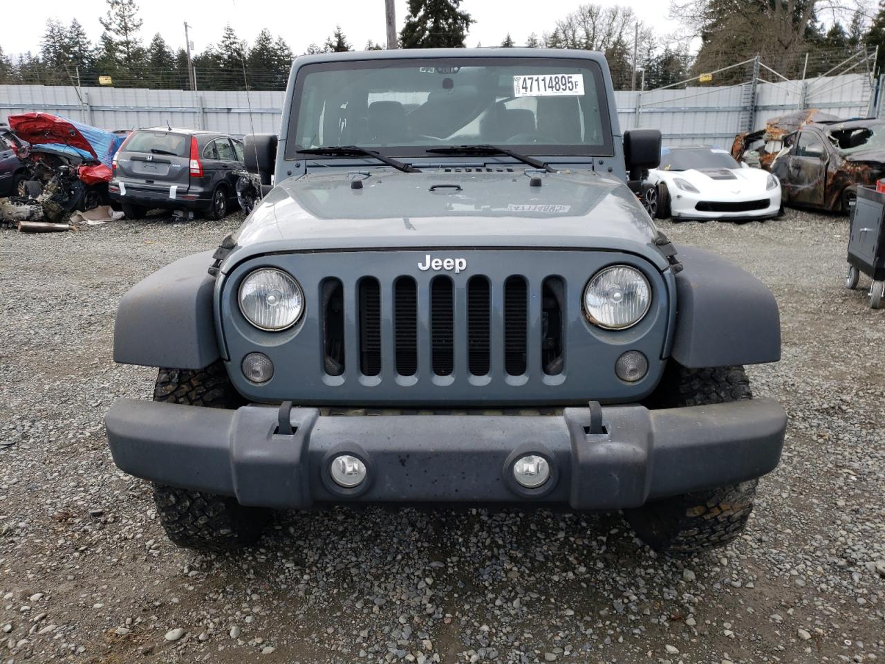 2015 Jeep Wrangler VIN 1C4AJWAG4FL729786 Copart auction photo, rear end / top/roof damage thumbnail 5