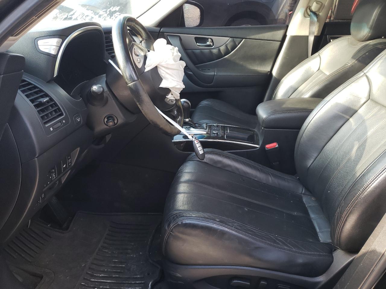 2015 Infiniti QX70 VIN JN8CS1MW7FM480166 Copart auction photo, front end / side damage thumbnail 7