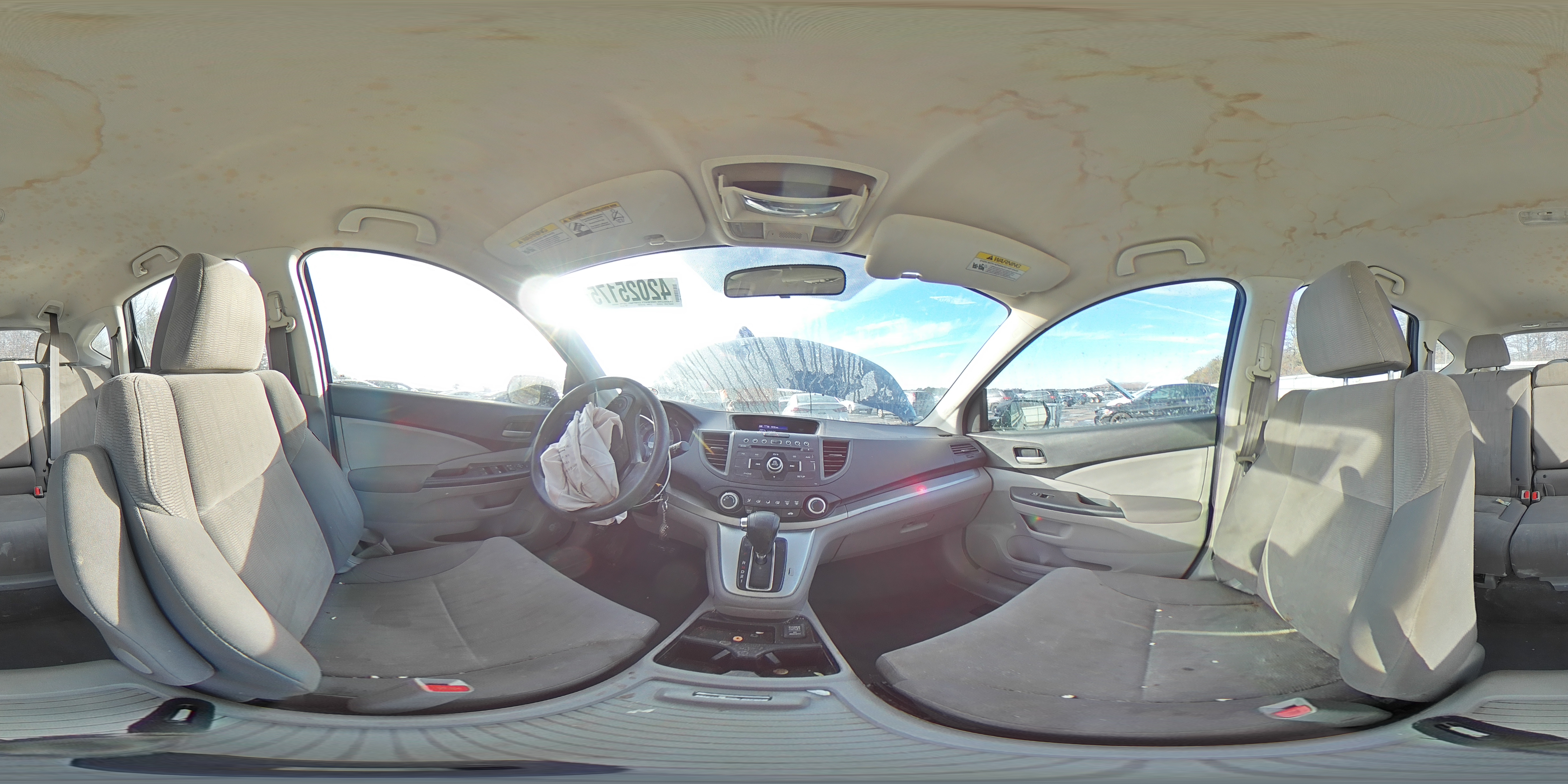 2013 Honda CR-V VIN 2HKRM4H38DH687920 Copart auction photo, front end / side damage thumbnail 14