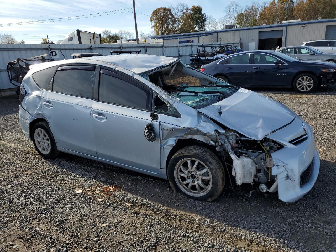 2013 Toyota Prius VIN JTDZN3EU1D3251815 Copart auction photo, rollover damage thumbnail 4