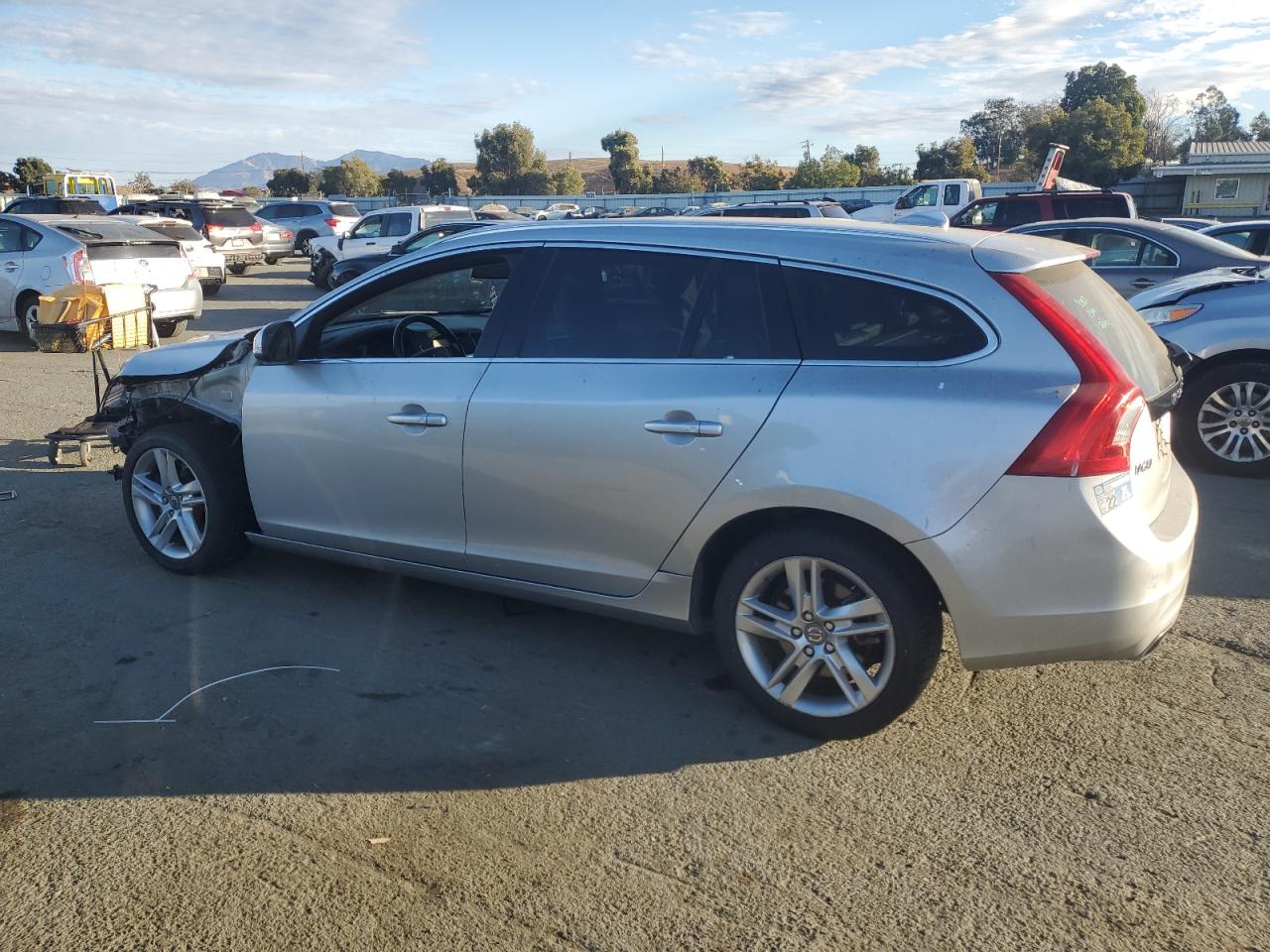2015 Volvo V60 VIN YV1612SB6F1211119 Copart auction photo, all over damage thumbnail 2