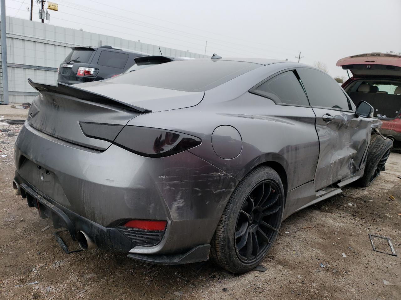 2020 Infiniti Q60 VIN JN1EV7EL2LM380588 Copart auction photo, side / front end damage thumbnail 3