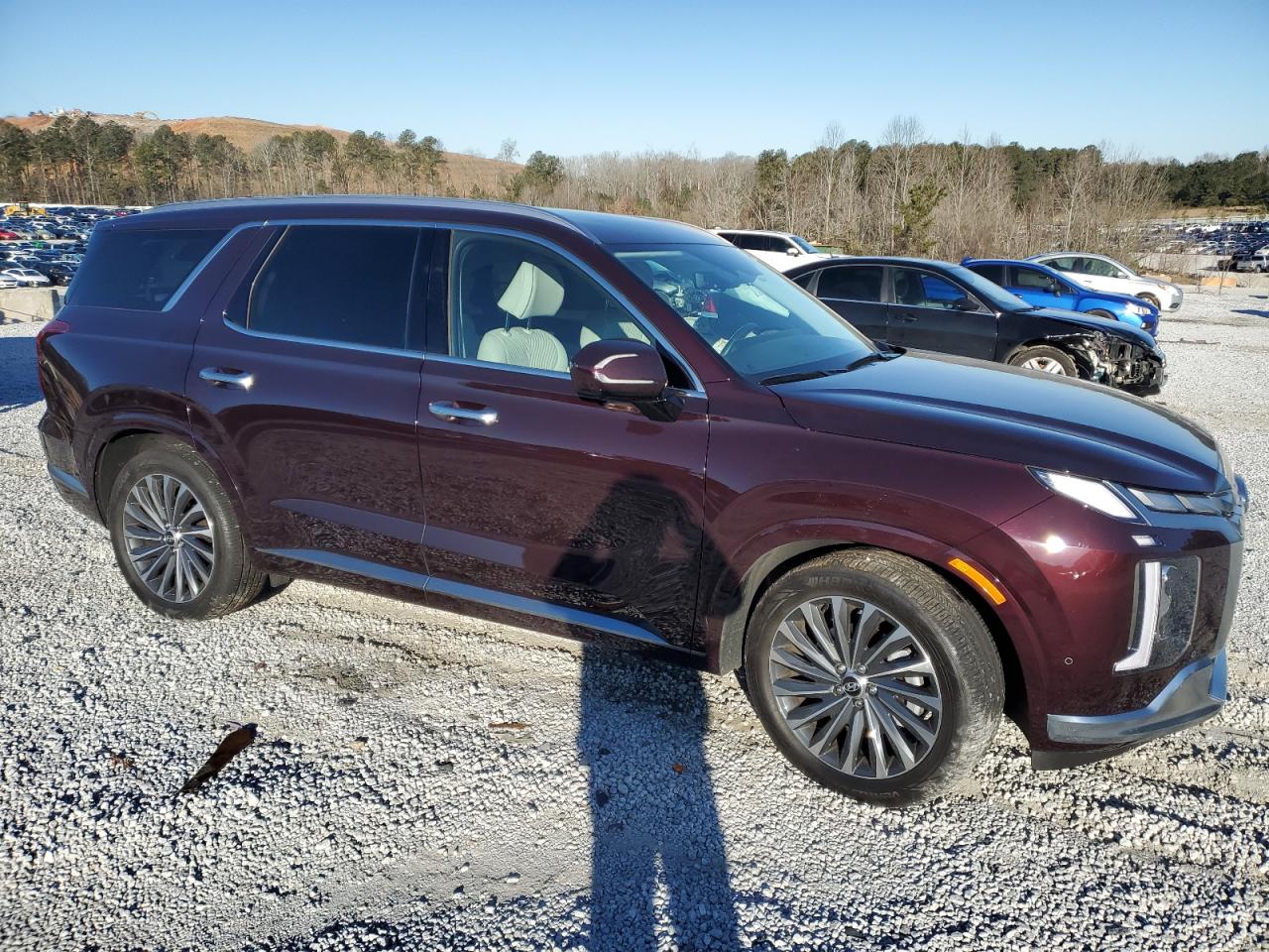 2024 Hyundai Palisade VIN KM8R74GE8RU753725 Copart auction photo, front end / mechanical damage thumbnail 4