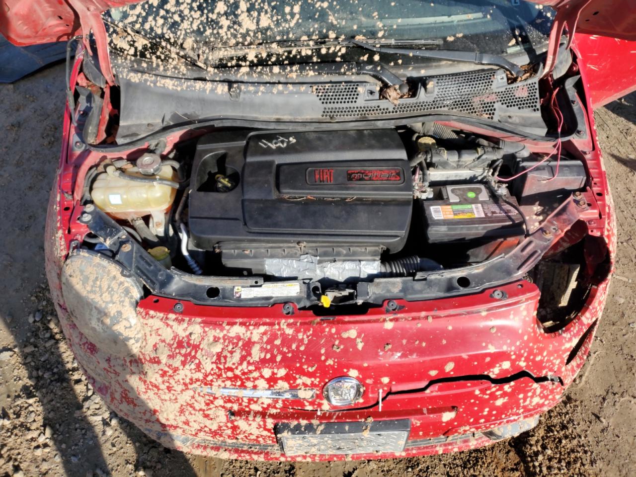 2012 Fiat 500 VIN 3C3CFFAR0CT131243 Copart auction photo, front end / side damage thumbnail 11