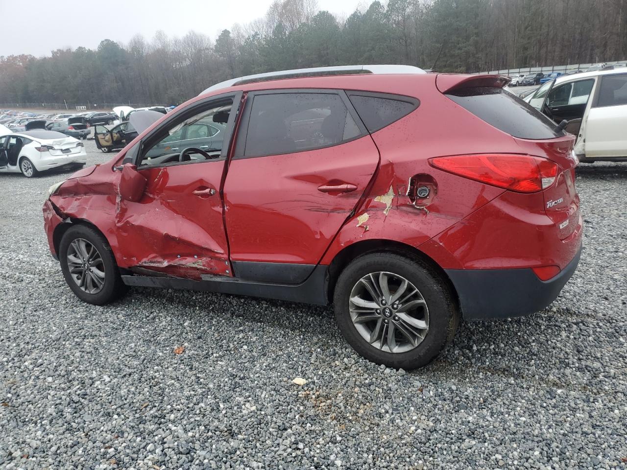 2014 Hyundai Tucson VIN KM8JU3AG4EU792655 Copart auction photo, all over damage thumbnail 2
