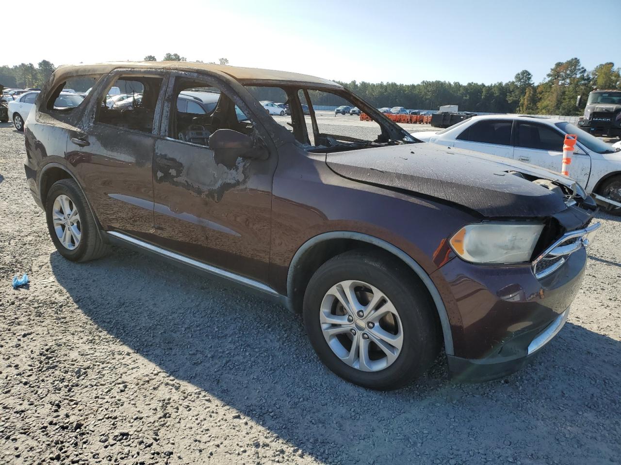 2012 Dodge Durango VIN 1C4RDHAG9CC180927 Copart auction photo, burn damage thumbnail 4