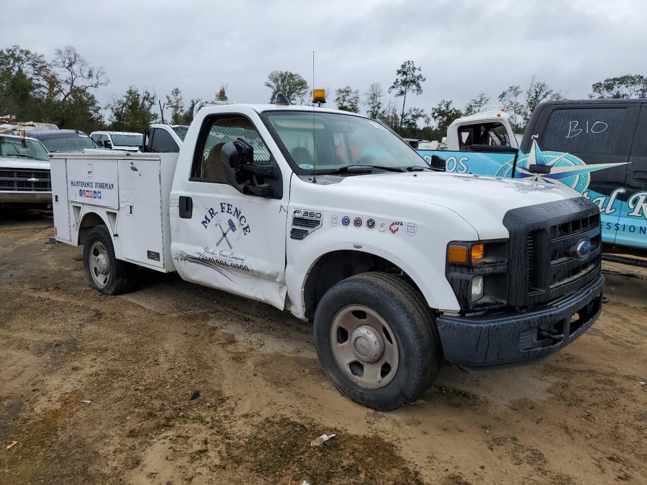 2008 Ford F350 VIN 1FDWF30548EC54701 Copart auction photo, side damage thumbnail 4
