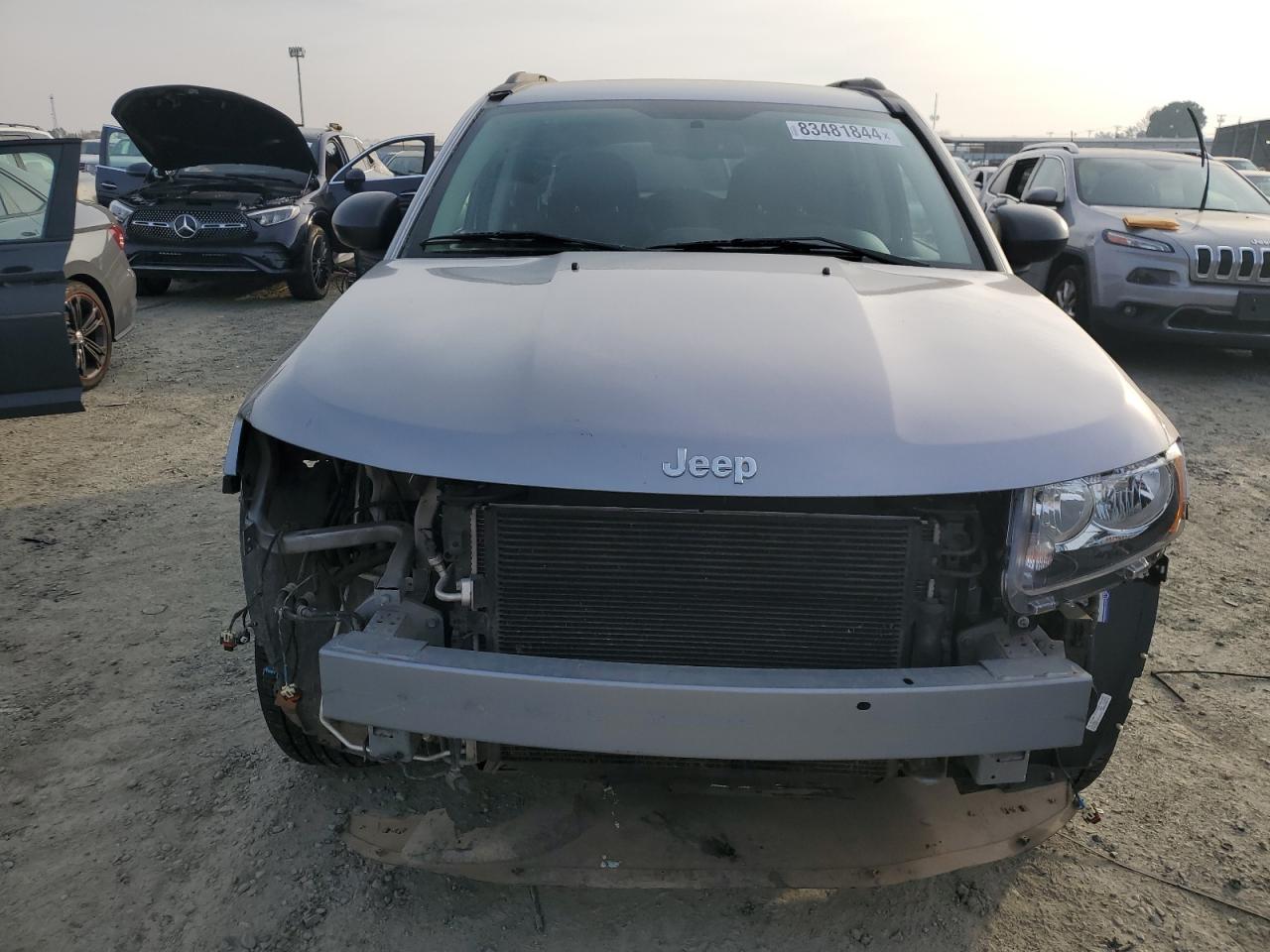 2017 Jeep Compass VIN 1C4NJDBB8HD142898 Copart auction photo, front end / side damage thumbnail 5