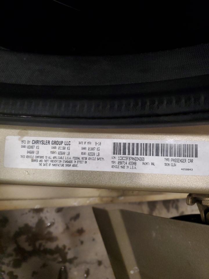 2010 Chrysler Sebring VIN 1C3CC5FB7AN224269 Copart auction photo, front end damage thumbnail 14