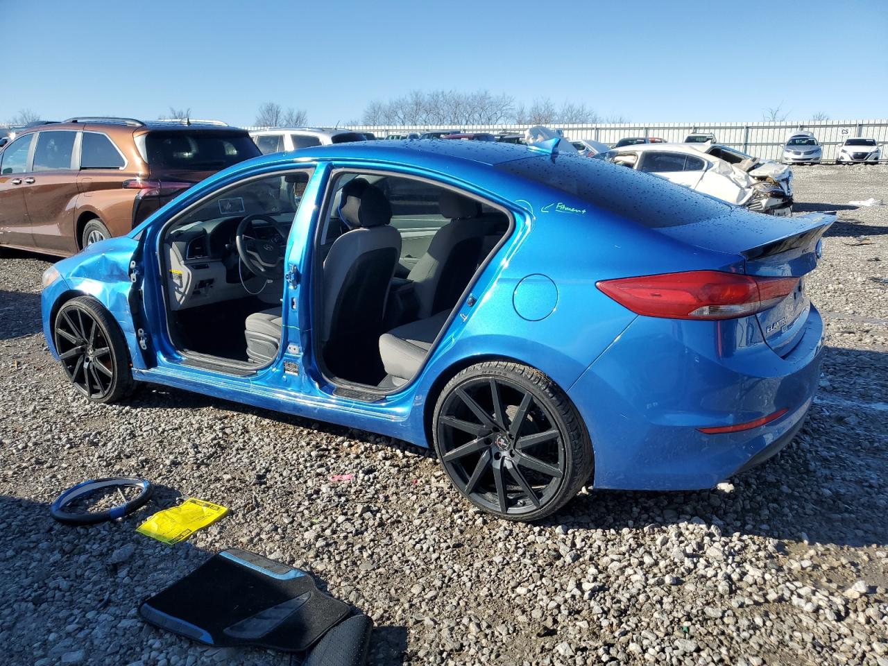 2017 Hyundai Elantra VIN 5NPD74LFXHH113165 Copart auction photo, side damage thumbnail 2