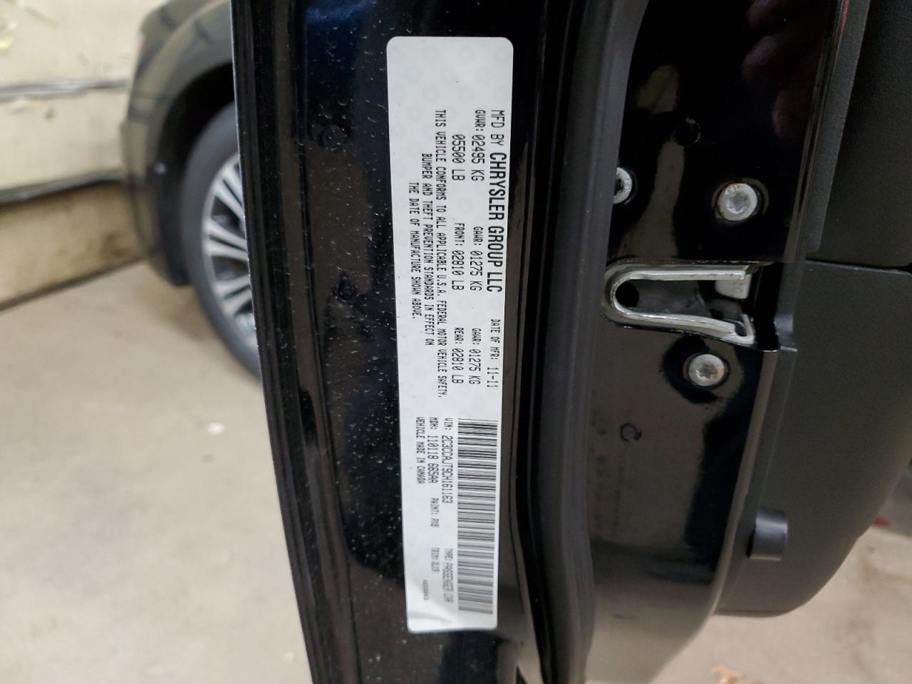 2012 Chrysler 300 VIN 2C3CCAJT9CH161163 Copart auction photo, side damage thumbnail 14