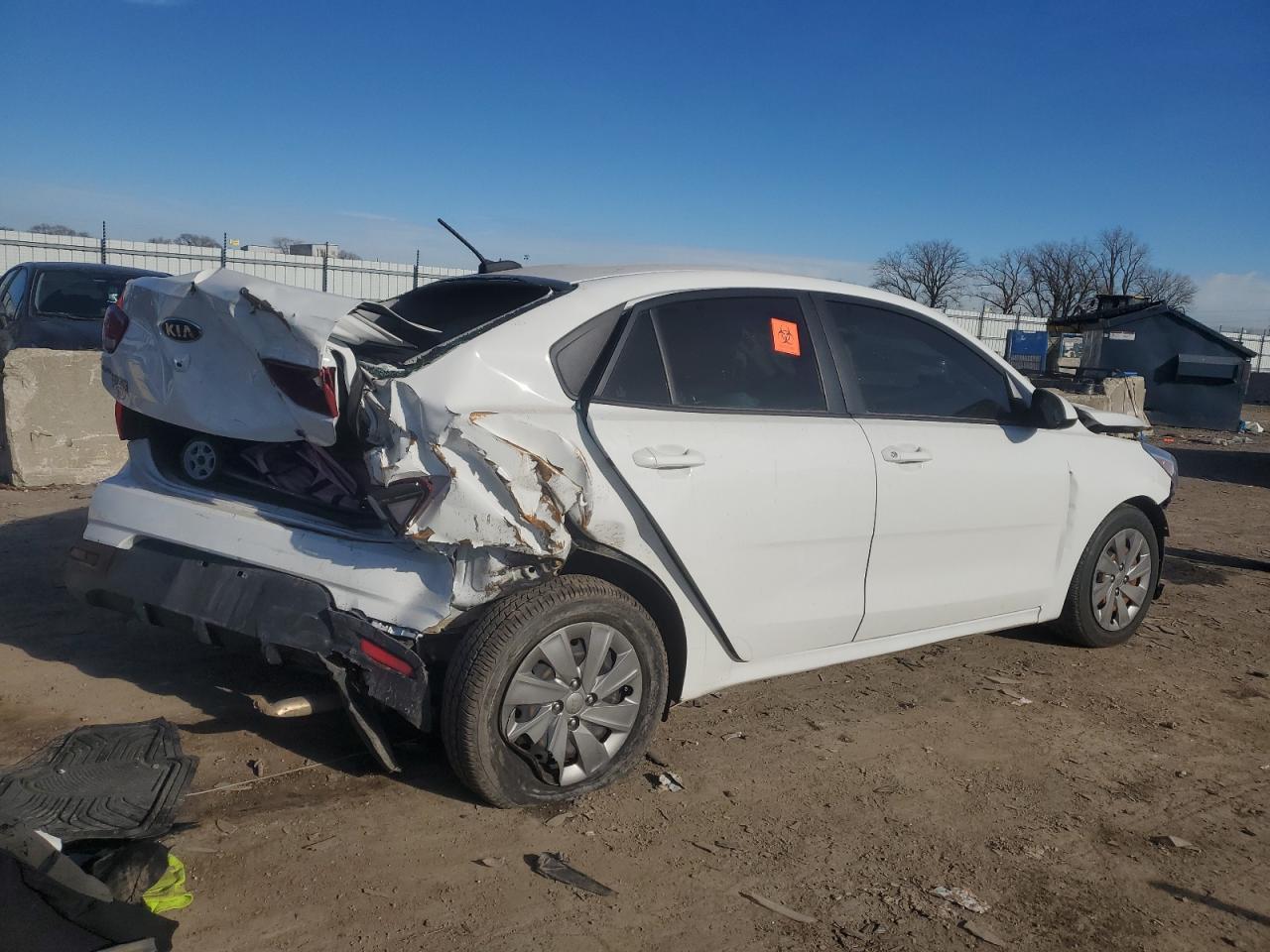 2019 KIA Rio VIN 3KPA24AB6KE216130 Copart auction photo, all over damage thumbnail 3