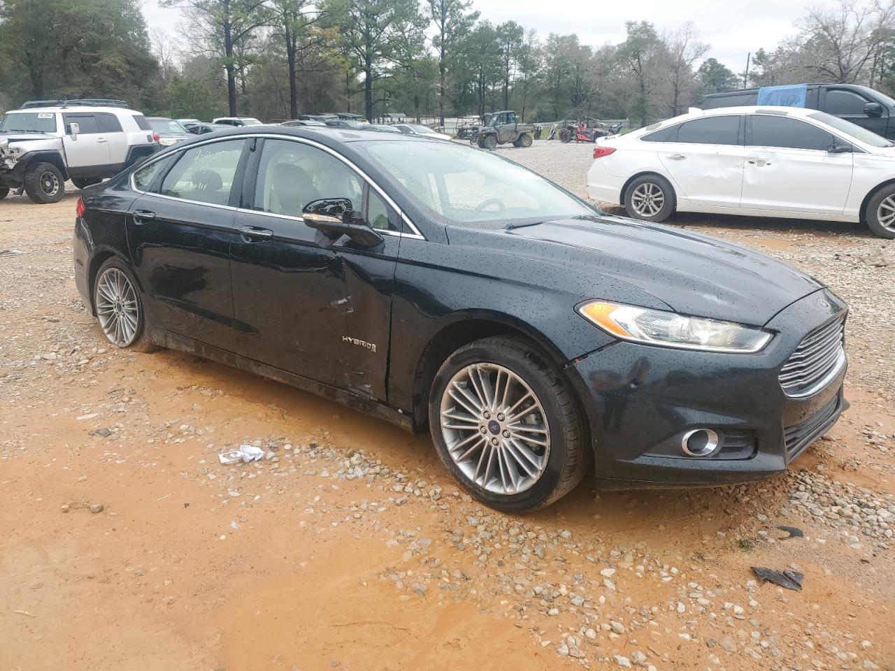 2014 Ford Fusion VIN 3FA6P0LU9ER140498 Copart auction photo, side damage thumbnail 4
