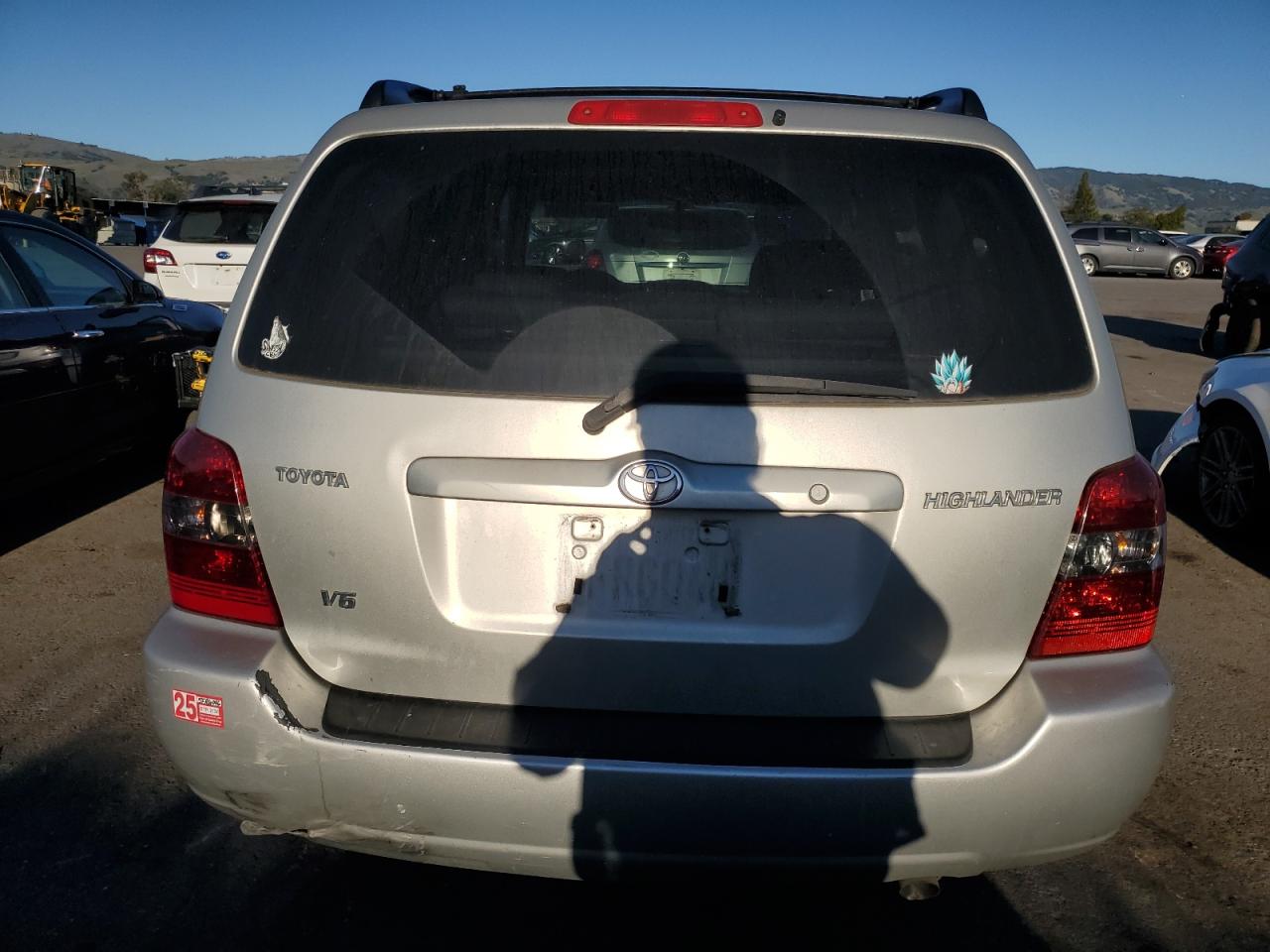 2004 Toyota Highlander VIN JTEDP21A540012551 Copart auction photo, front end / rear end damage thumbnail 6