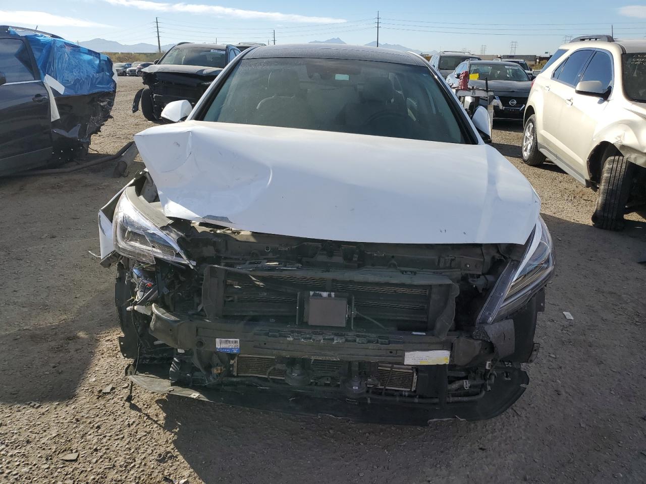2017 Hyundai Sonata VIN KMHE34L35HA070900 Copart auction photo, front end / mechanical damage thumbnail 5