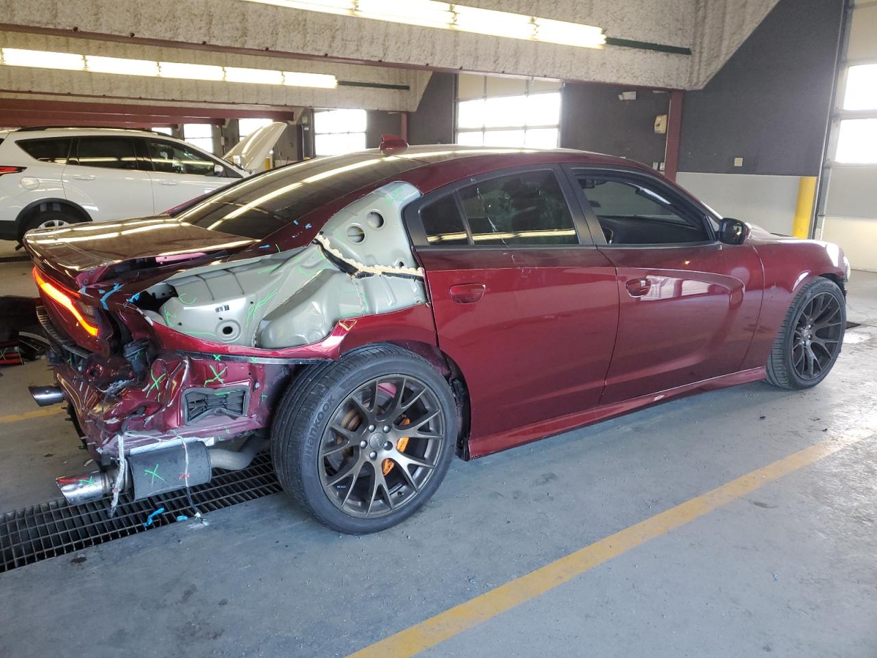 2018 Dodge Charger VIN 2C3CDXL91JH257562 Copart auction photo, rear end / front end damage thumbnail 3