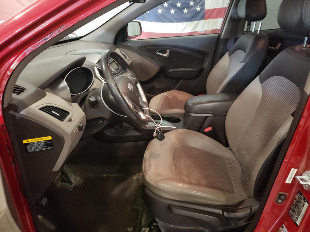 2012 Hyundai Tucson VIN KM8JU3AC1CU468850 Copart auction photo, burn damage thumbnail 7