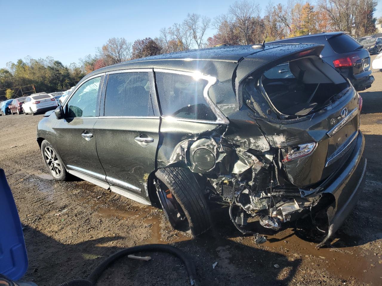 2013 Infiniti JX VIN 5N1AL0MMXDC316708 Copart auction photo, rear end / front end damage thumbnail 2