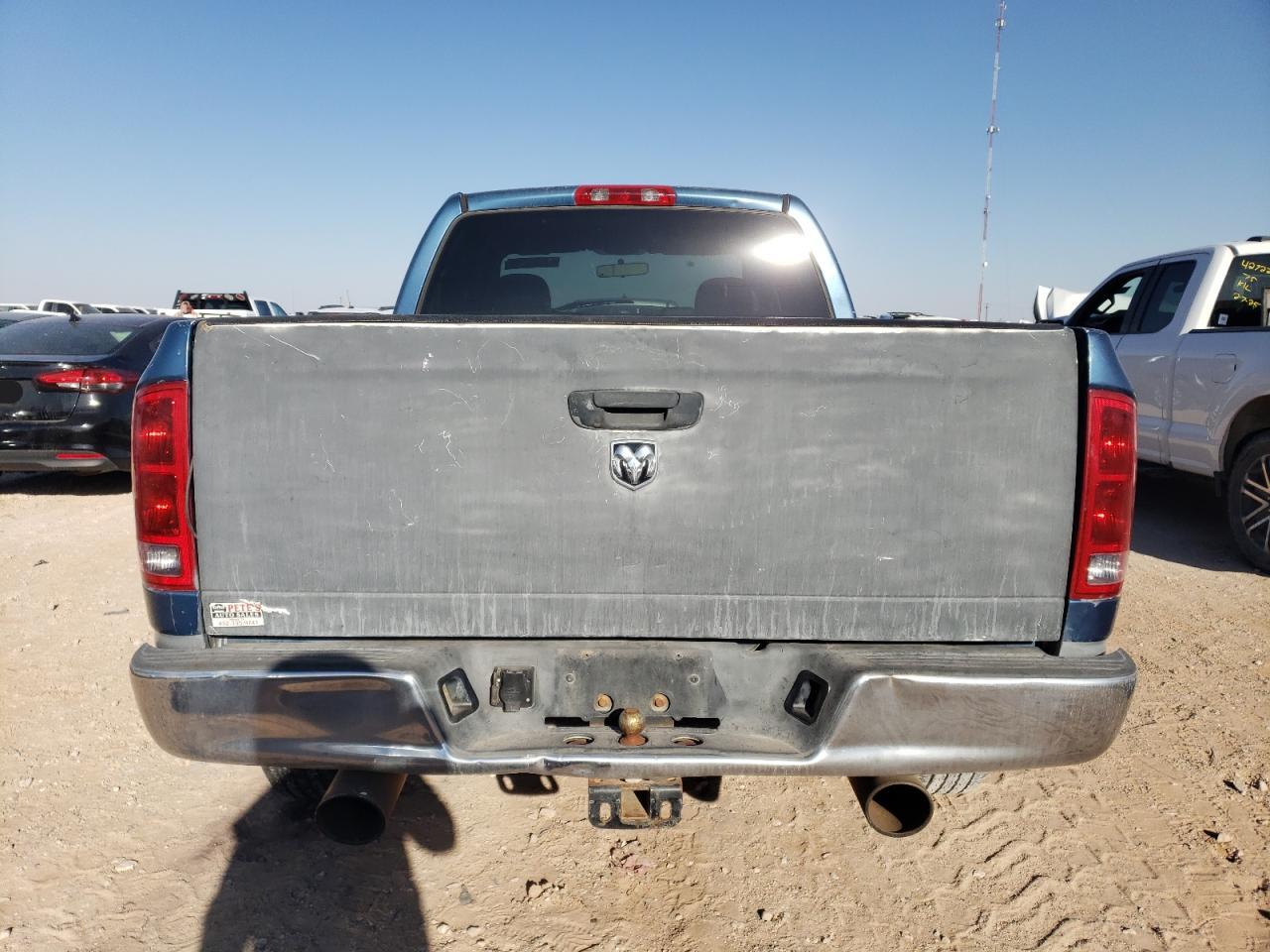 2003 Dodge RAM VIN 1D7HA18N43J593193 Copart auction photo, front end / hail damage thumbnail 6