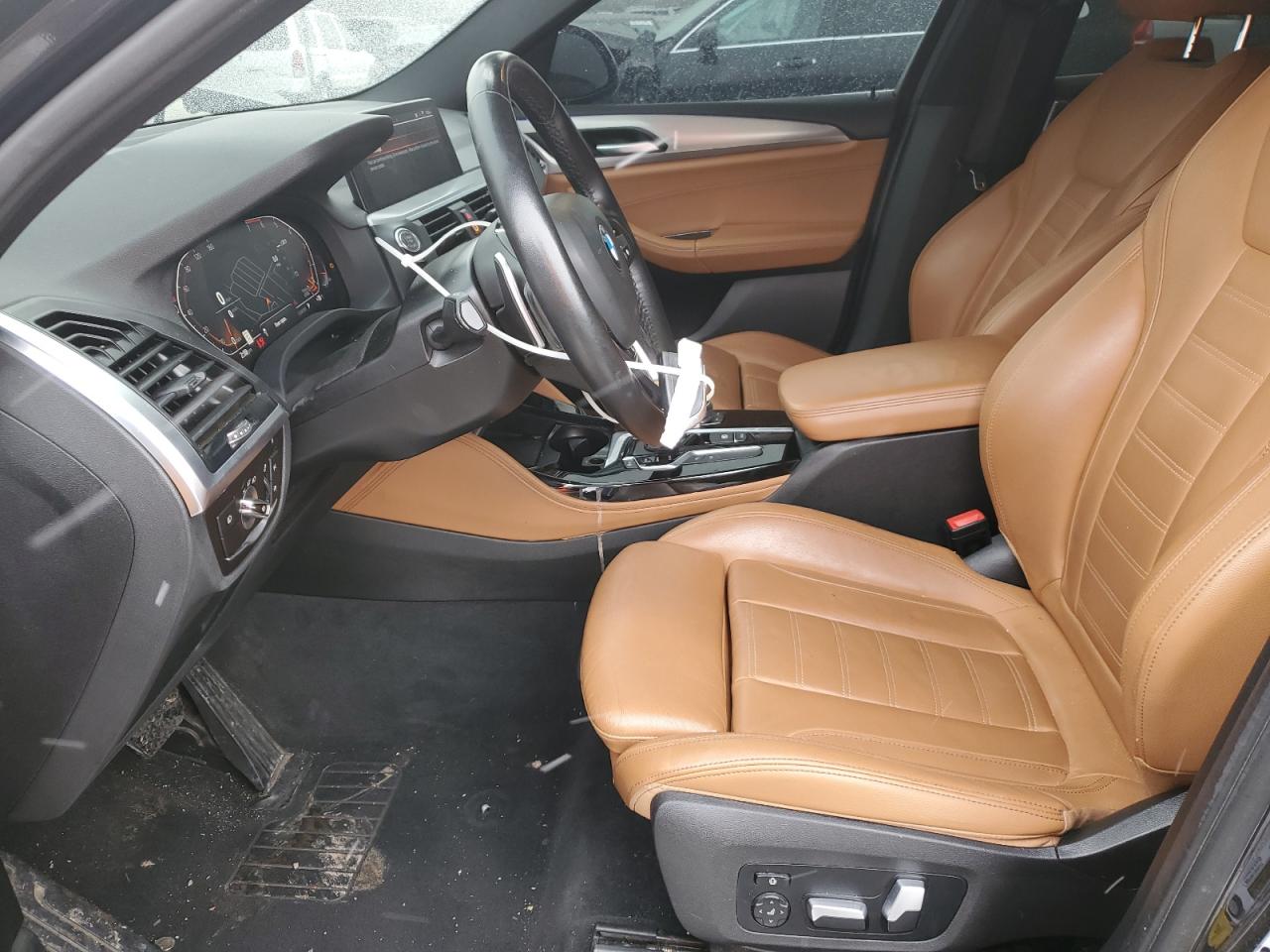 2021 BMW X4 VIN 5UX2V1C09M9E03649 Copart auction photo, front end / side damage thumbnail 7