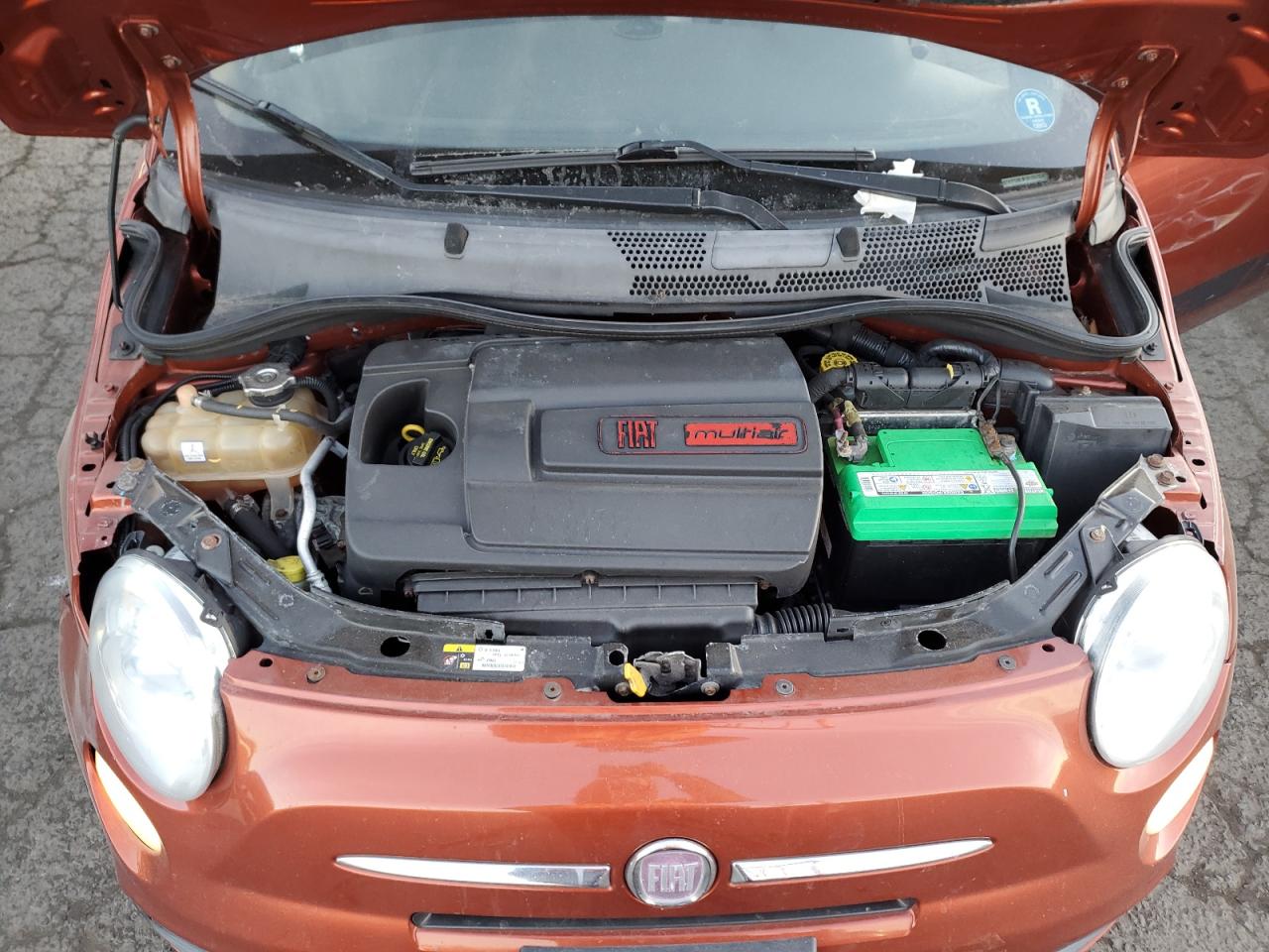 2012 Fiat 500 VIN 3C3CFFBR7CT370478 Copart auction photo, front end damage thumbnail 11