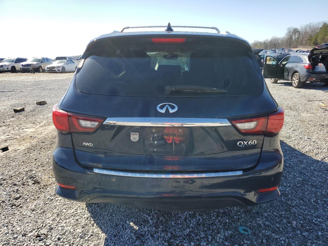 2019 Infiniti QX60 VIN 5N1DL0MM6KC516673 Copart auction photo, side / rear end damage thumbnail 6