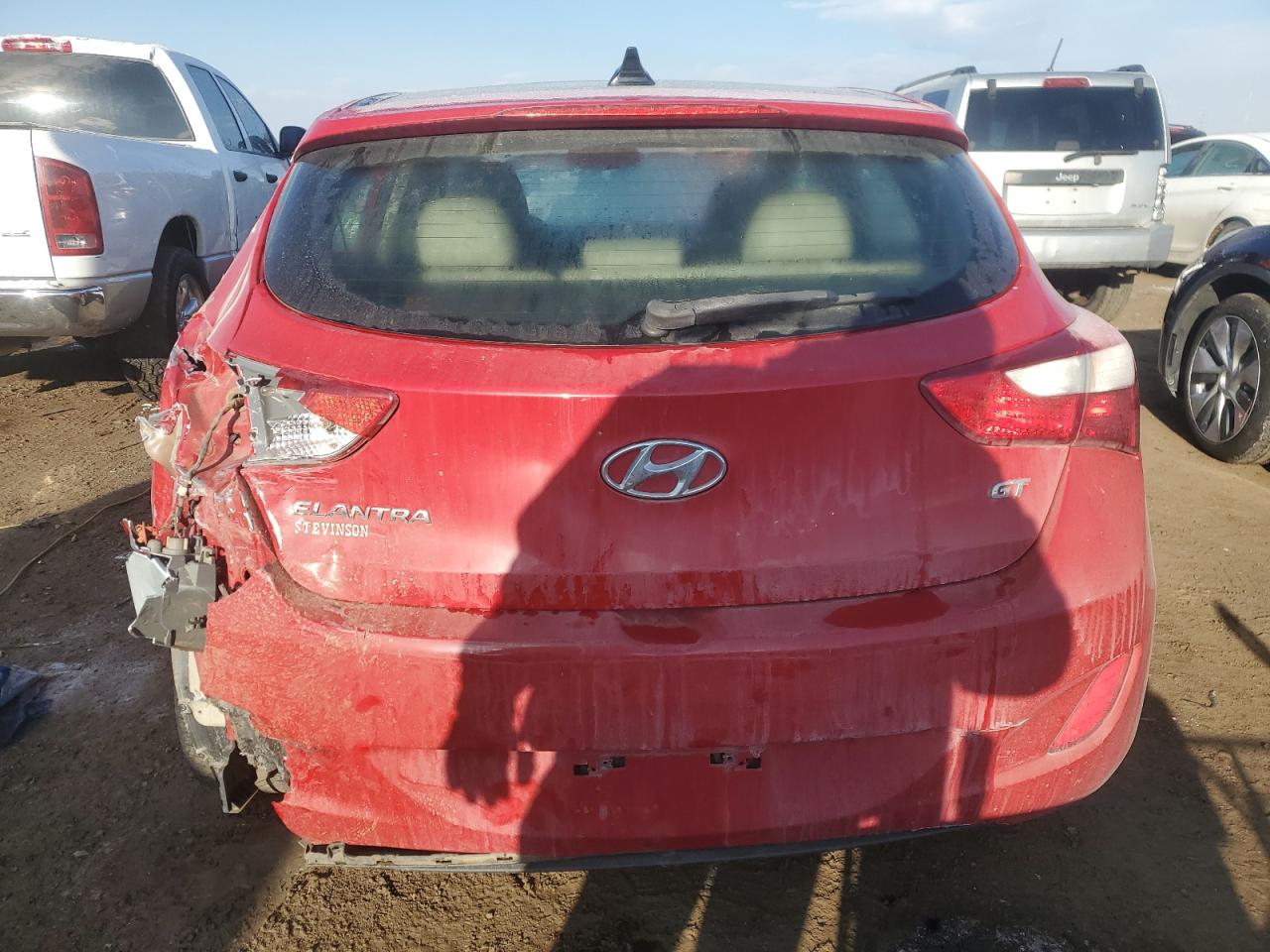 2013 Hyundai Elantra VIN KMHD35LE5DU060573 Copart auction photo, rear end damage thumbnail 6
