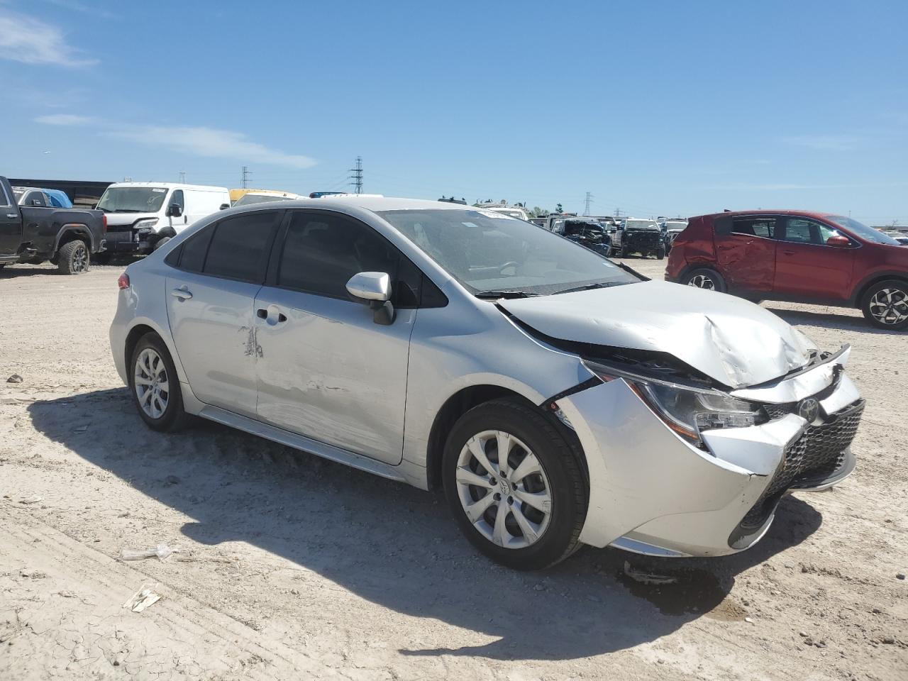 2022 Toyota Corolla VIN JTDEPMAE5N3003016 Copart auction photo, front end / side damage thumbnail 4