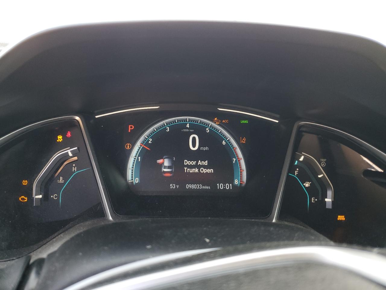 2019 Honda Civic VIN 19XFC1F3XKE004592 Copart auction photo, front end damage thumbnail 9