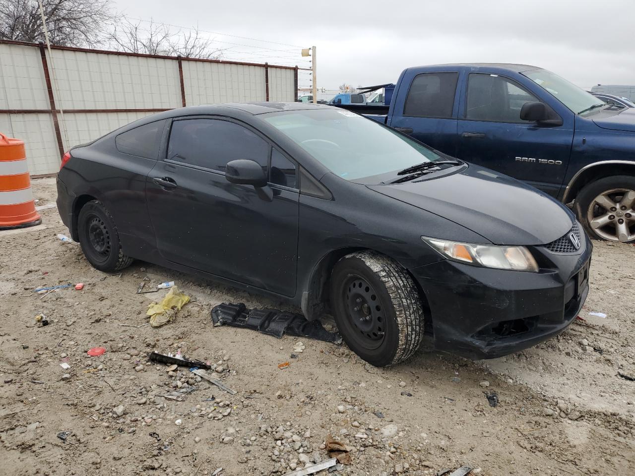 2013 Honda Civic VIN 2HGFG3B58DH507232 Copart auction photo, side / front end damage thumbnail 4
