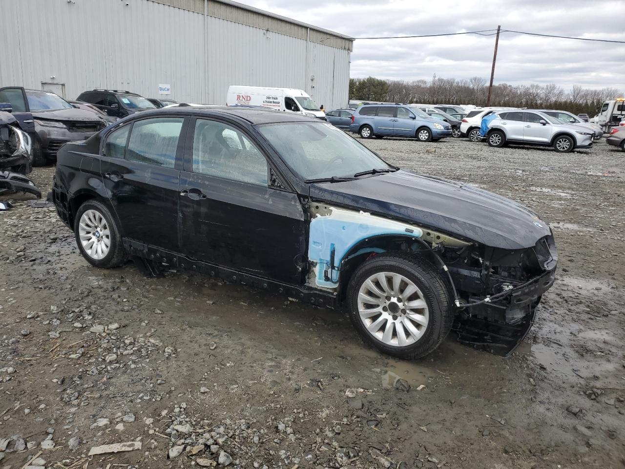 2009 BMW 3er VIN WBAPK53599A645022 Copart auction photo, front end / side damage thumbnail 4
