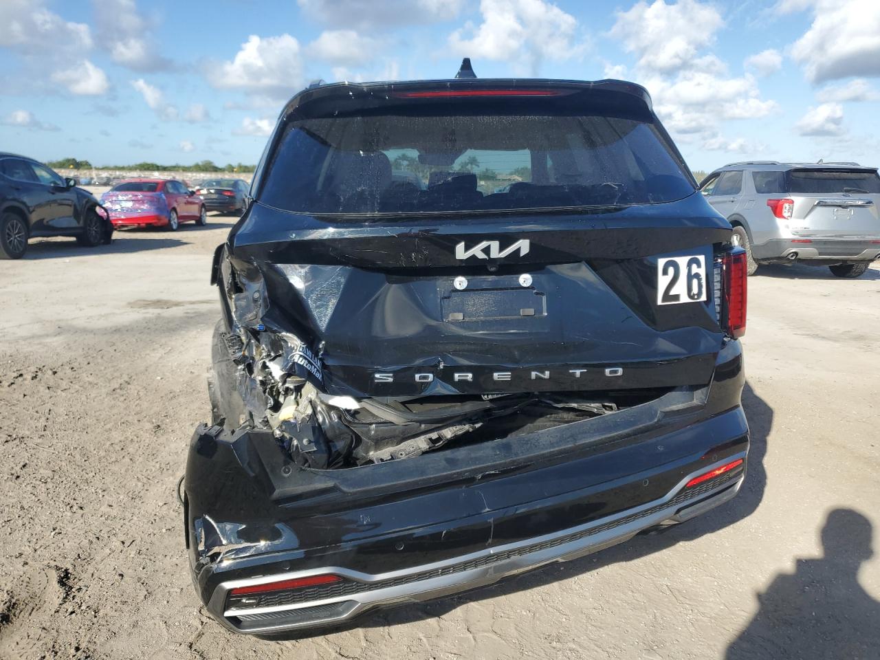 2022 KIA Sorento VIN 5XYRL4LC2NG079569 Copart auction photo, rear end damage thumbnail 6