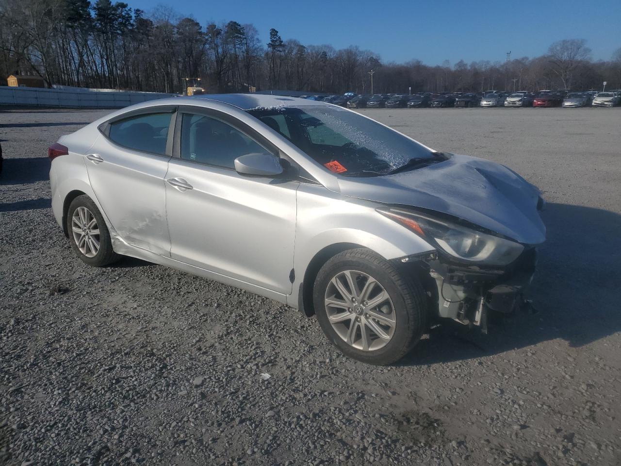 2015 Hyundai Elantra VIN 5NPDH4AEXFH602914 Copart auction photo, front end / side damage thumbnail 4