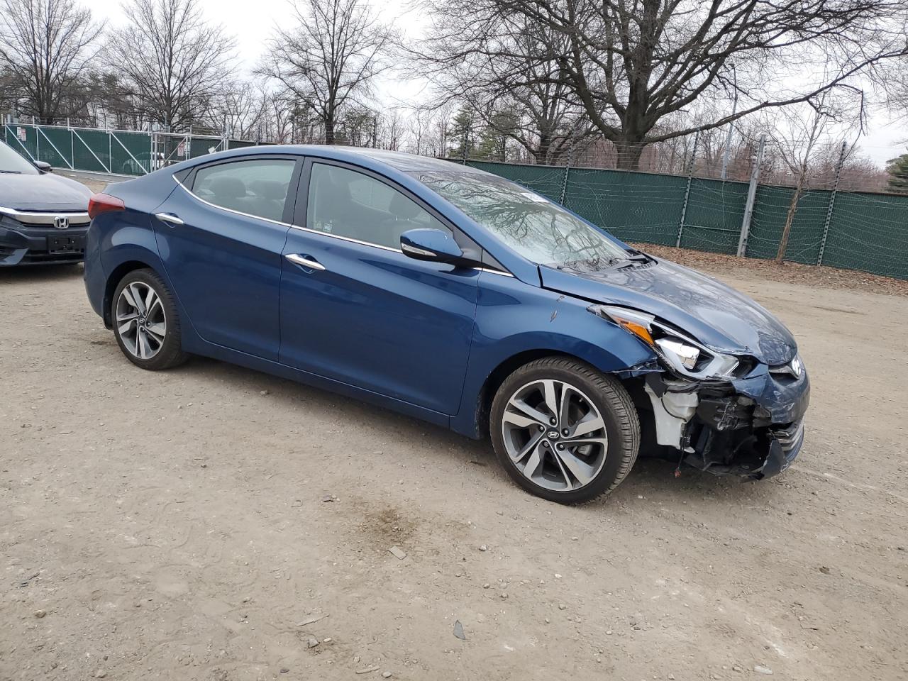2015 Hyundai Elantra VIN KMHDH4AE2FU424014 Copart auction photo, front end damage thumbnail 4