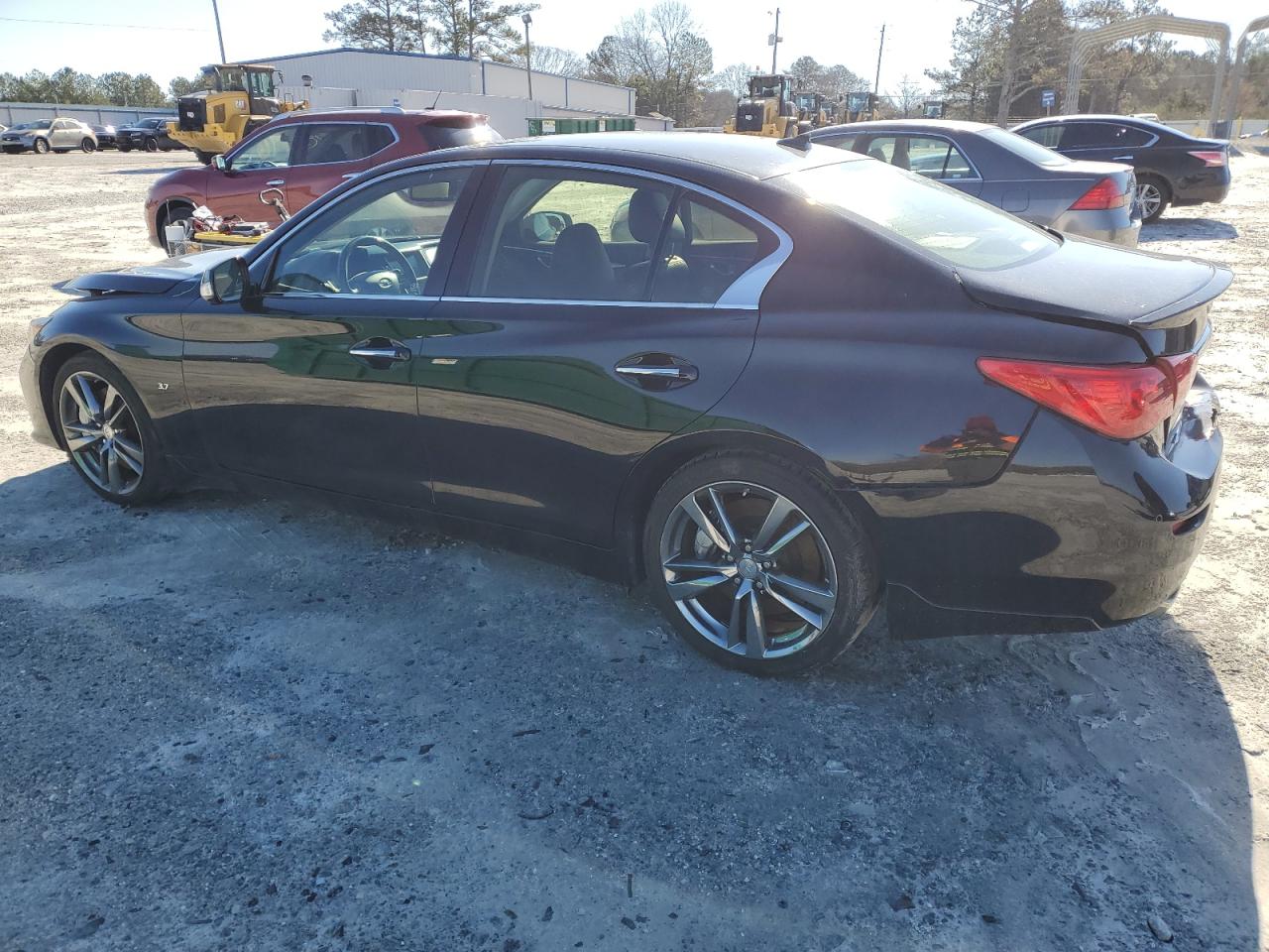 2014 Infiniti Q50 VIN JN1BV7AP6EM687874 Copart auction photo, rear end / front end damage thumbnail 2