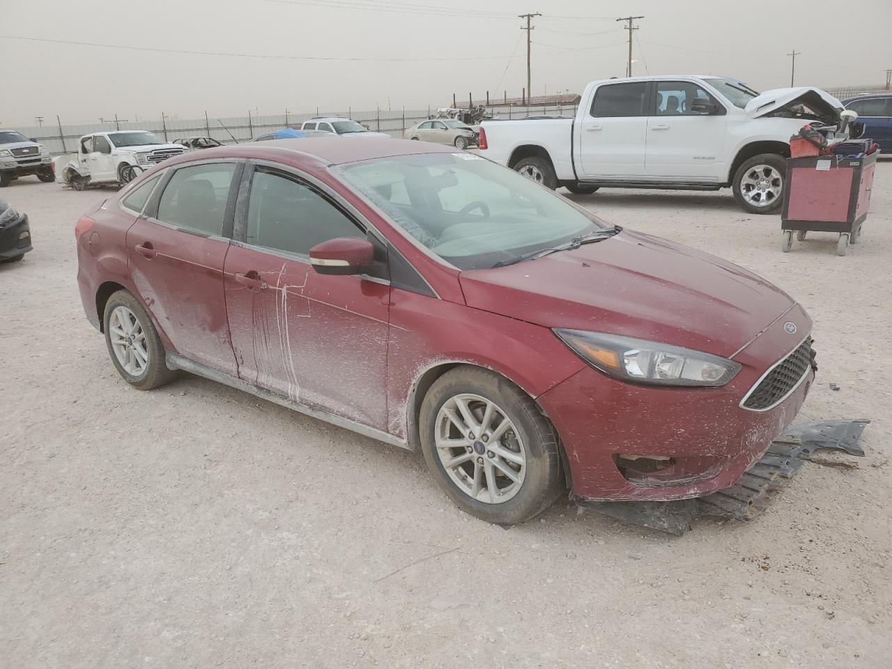 2015 Ford Focus VIN 1FADP3F29FL363269 Copart auction photo, undercarriage / front end damage thumbnail 4