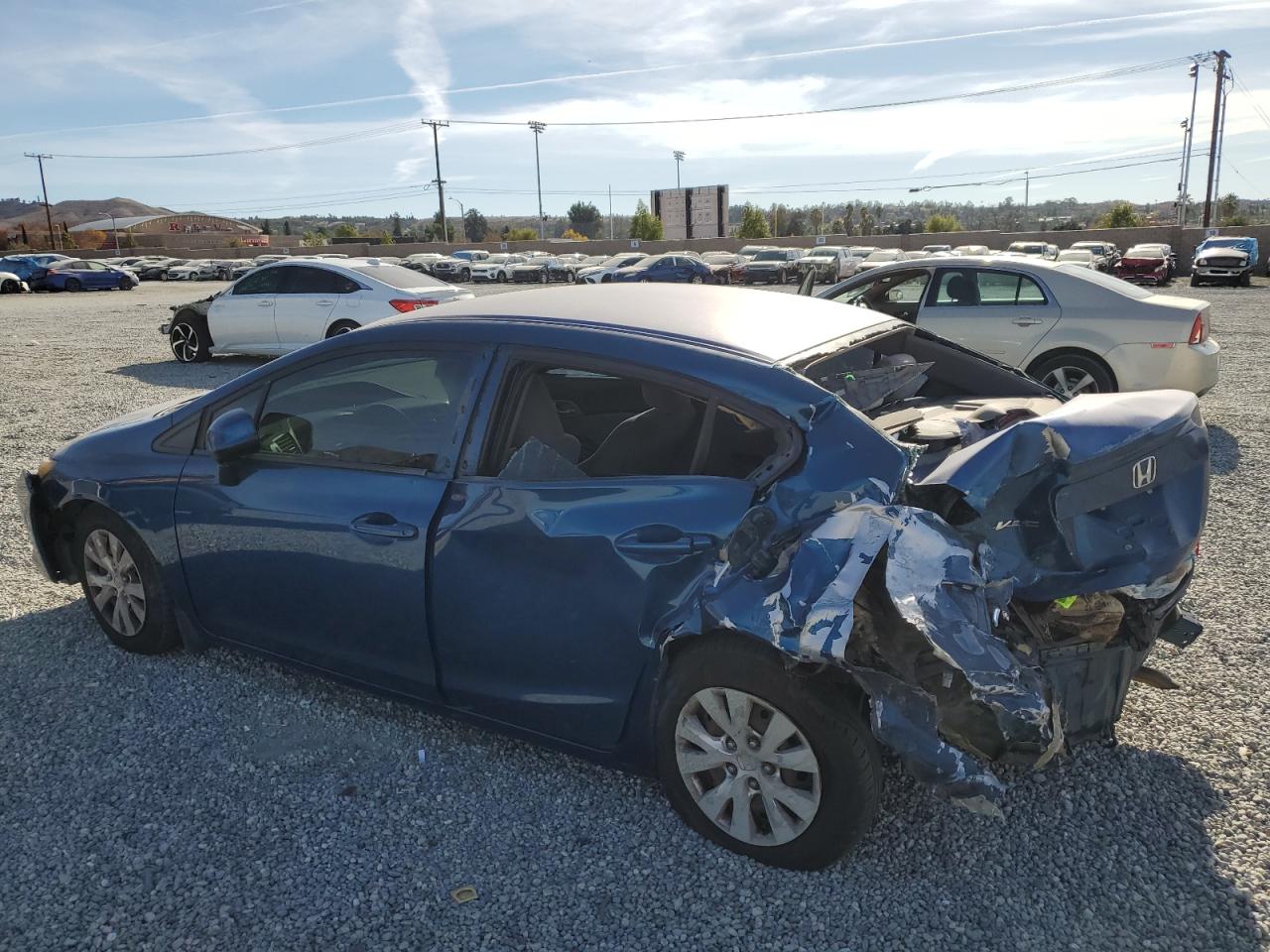 2012 Honda Civic VIN 2HGFB2F53CH543153 Copart auction photo, all over damage thumbnail 2