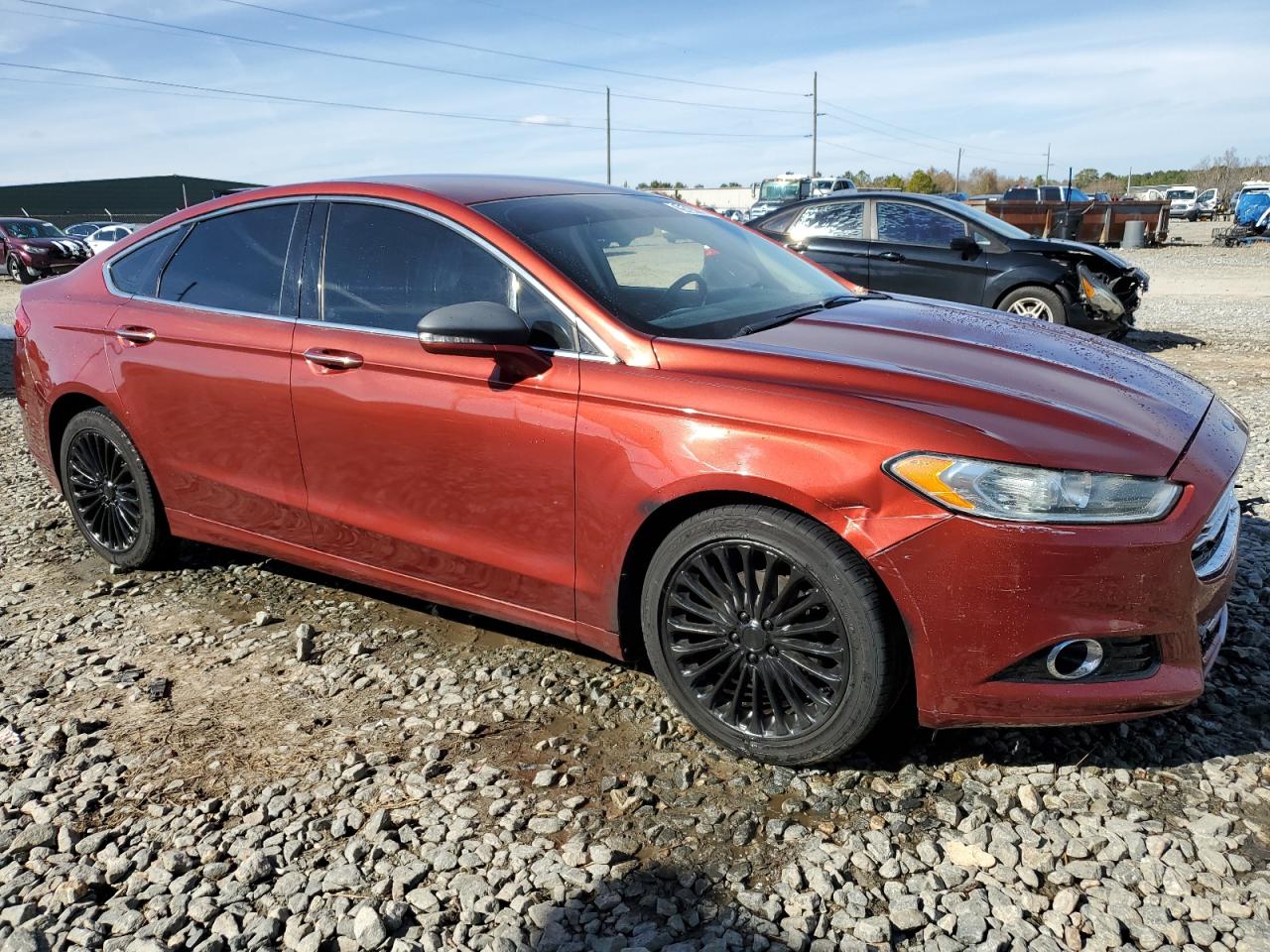 2014 Ford Fusion VIN 3FA6P0K9XER244849 Copart auction photo, front end damage thumbnail 4