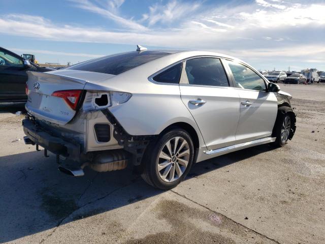 2016 Hyundai Sonata VIN 5NPE34AFXGH434141 Copart auction photo, front end / rear end damage thumbnail 3