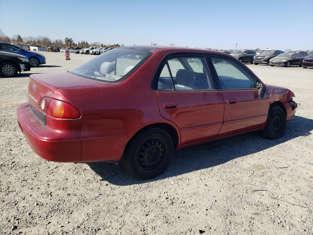 2002 Toyota Corolla VIN 1NXBR12E72Z650593 Copart auction photo, front end / side damage thumbnail 3