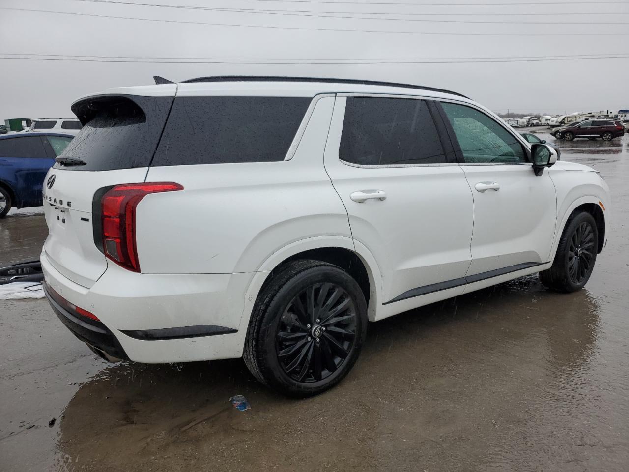 2024 Hyundai Palisade VIN KM8R7DGE7RU762433 Copart auction photo, side / front end damage thumbnail 3