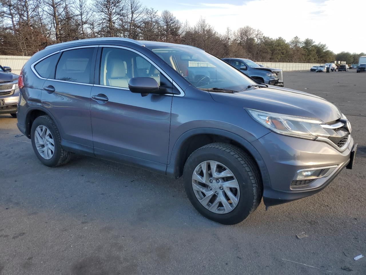 2015 Honda CR-V VIN 2HKRM4H76FH634610 Copart auction photo, rear end / side damage thumbnail 4