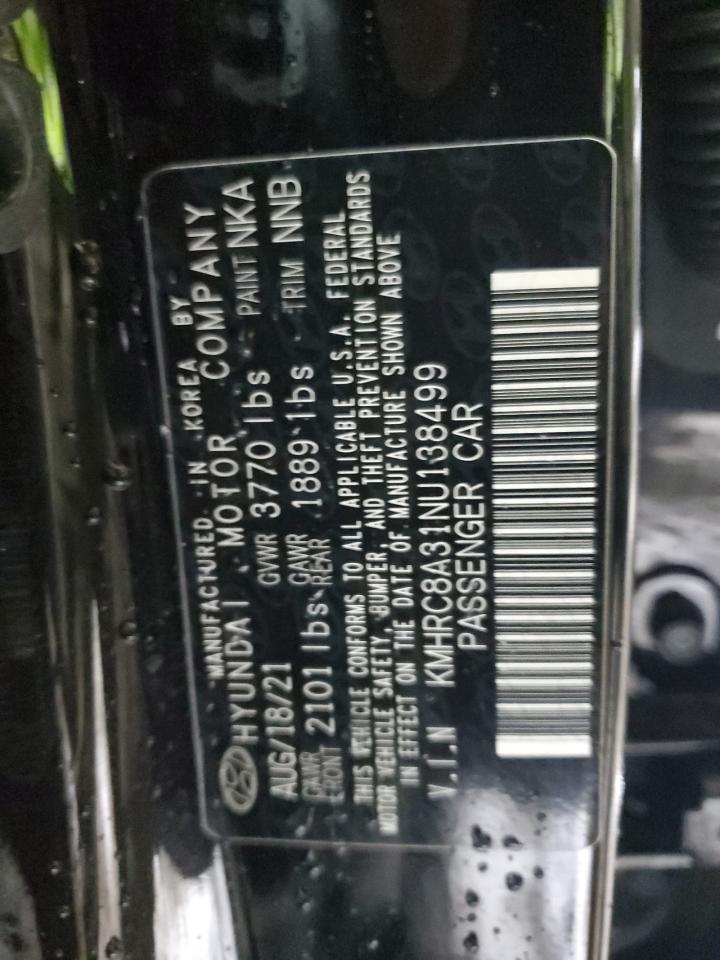 2022 Hyundai Venue VIN KMHRC8A31NU138499 Copart auction photo, front end / minor dent/scratches damage thumbnail 13