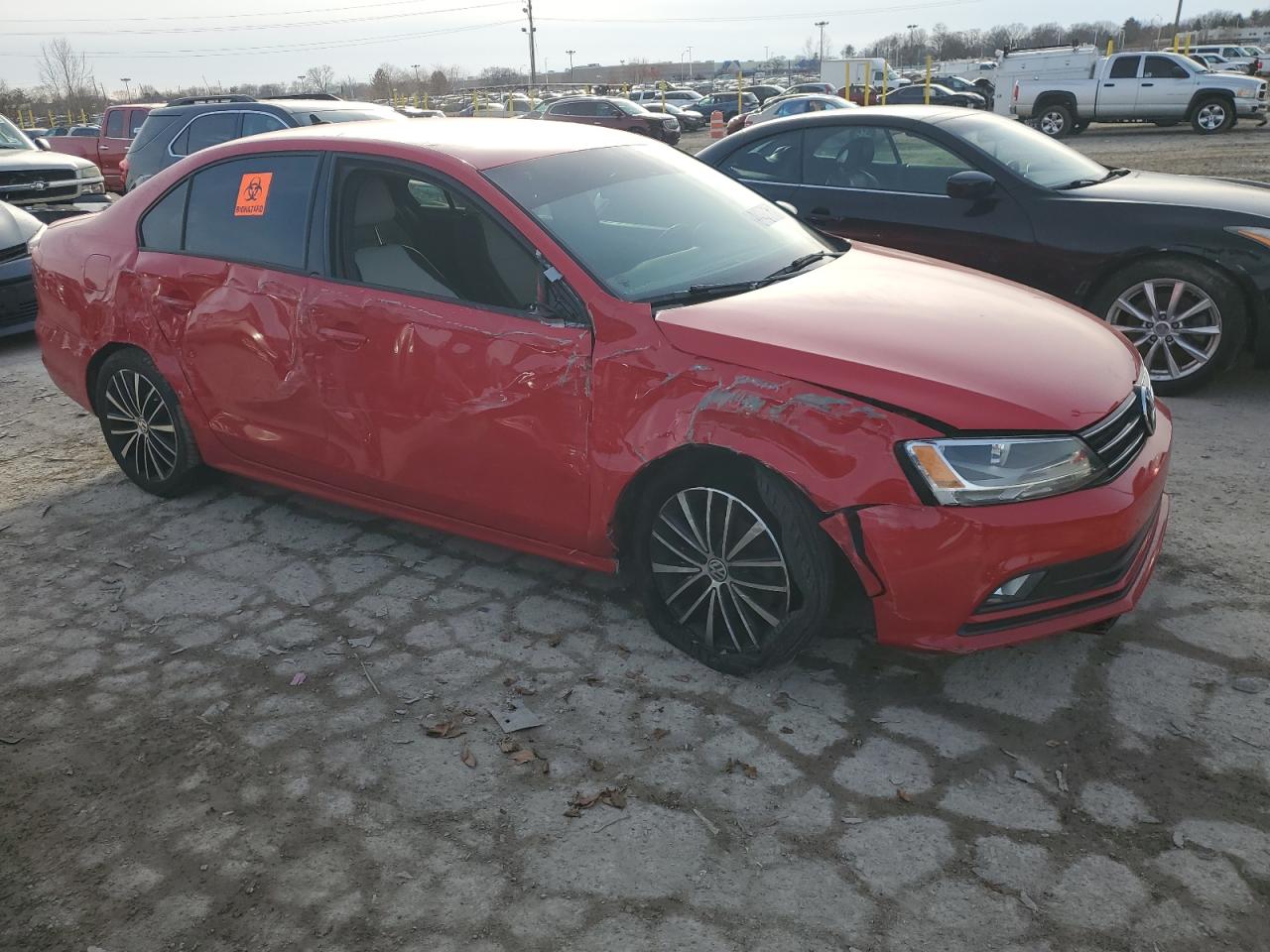 2016 Volkswagen Jetta VIN 3VWD17AJ3GM362634 Copart auction photo, side / front end damage thumbnail 4