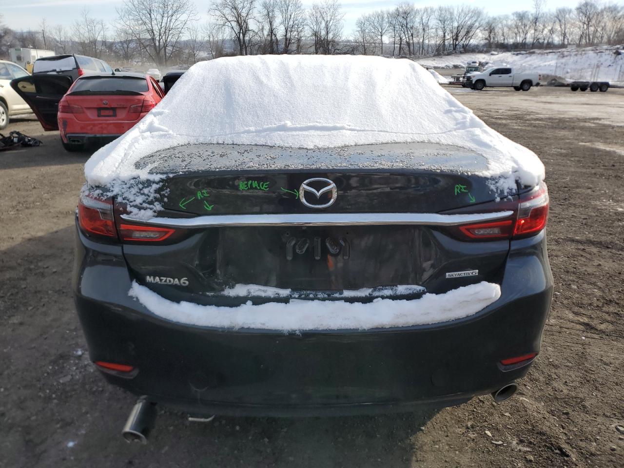 2020 Mazda 6 VIN JM1GL1UM2L1520871 Copart auction photo, rear end / side damage thumbnail 6
