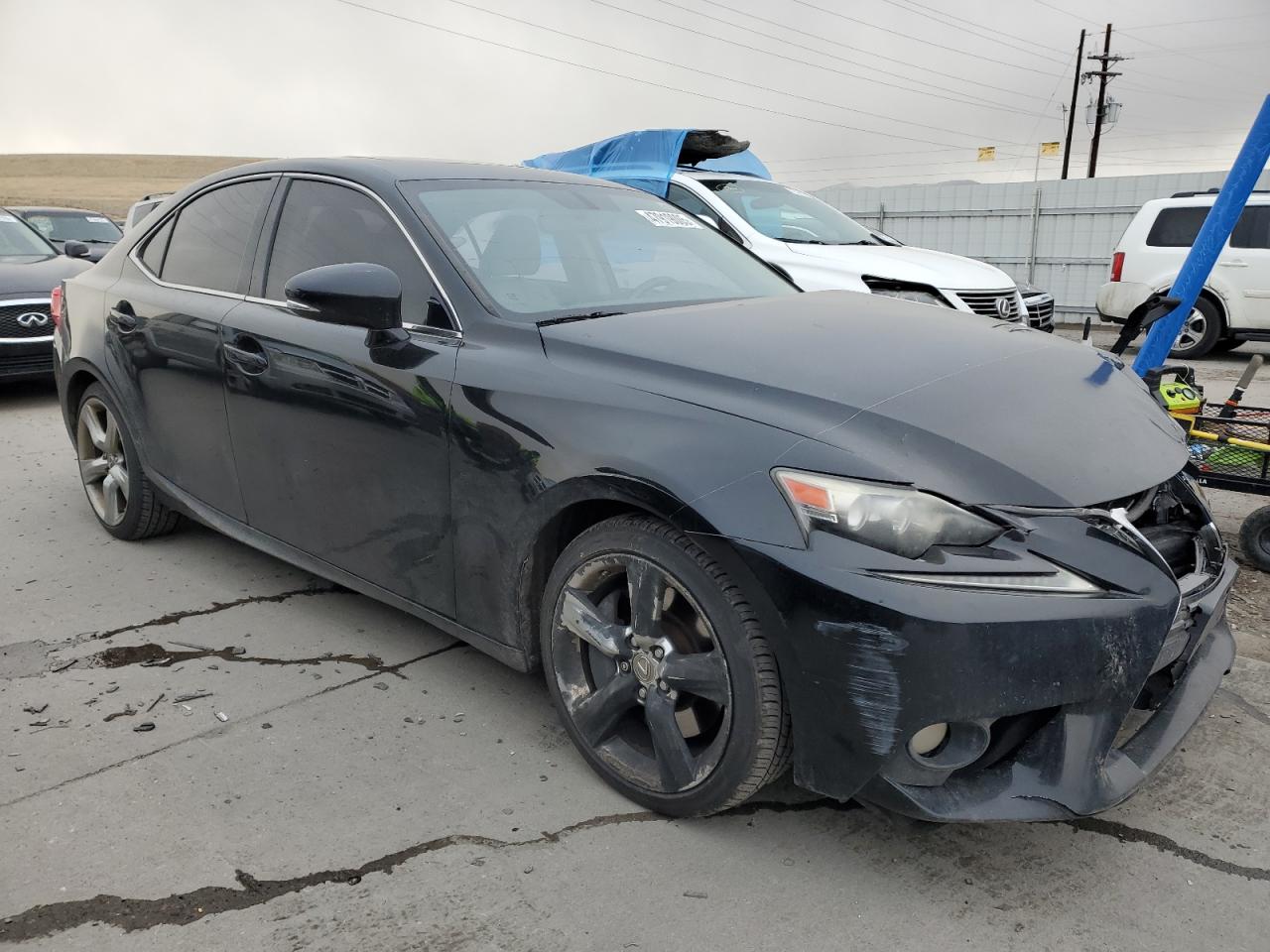 2014 Lexus IS VIN JTHCE1D26E5000531 Copart auction photo, front end / side damage thumbnail 4