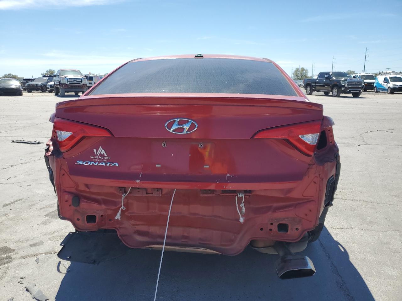2017 Hyundai Sonata VIN 5NPE24AF3HH563245 Copart auction photo, rear end damage thumbnail 6